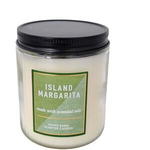 Bath & Body Works White Barn Island Margarita 1 Wick Candle Glass Jar 7 oz. NEW
